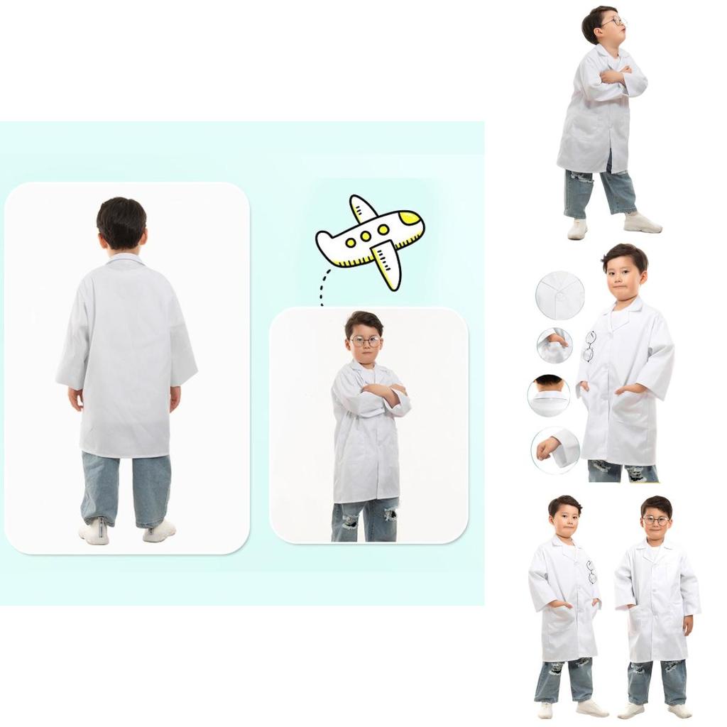 White Lab Coat For Kids Breathable And Comfortable Perfect For School Or Play