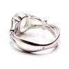 Glamour Steel Gift Engagement Ring With Bright Stone Silver Plated Fashion Jewelry