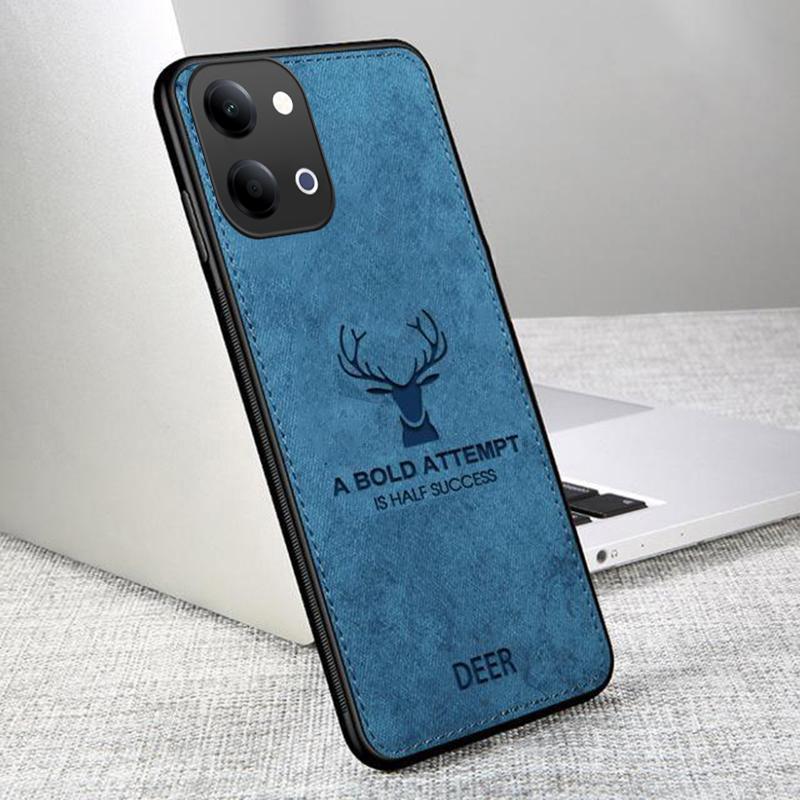 For VIVO IQOO Z11 Lite Case Luxuy Brand Cloth Texture Deer Fabric Jeans Elk Cover for vivo iqoo Z11 Lite Phone Casing