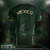 Men's Casual Soccer Jersey Short Sleeve Top Featuring Mexico Themed Graphic Print Lightweight Breathable Fabric Comfortable Fit