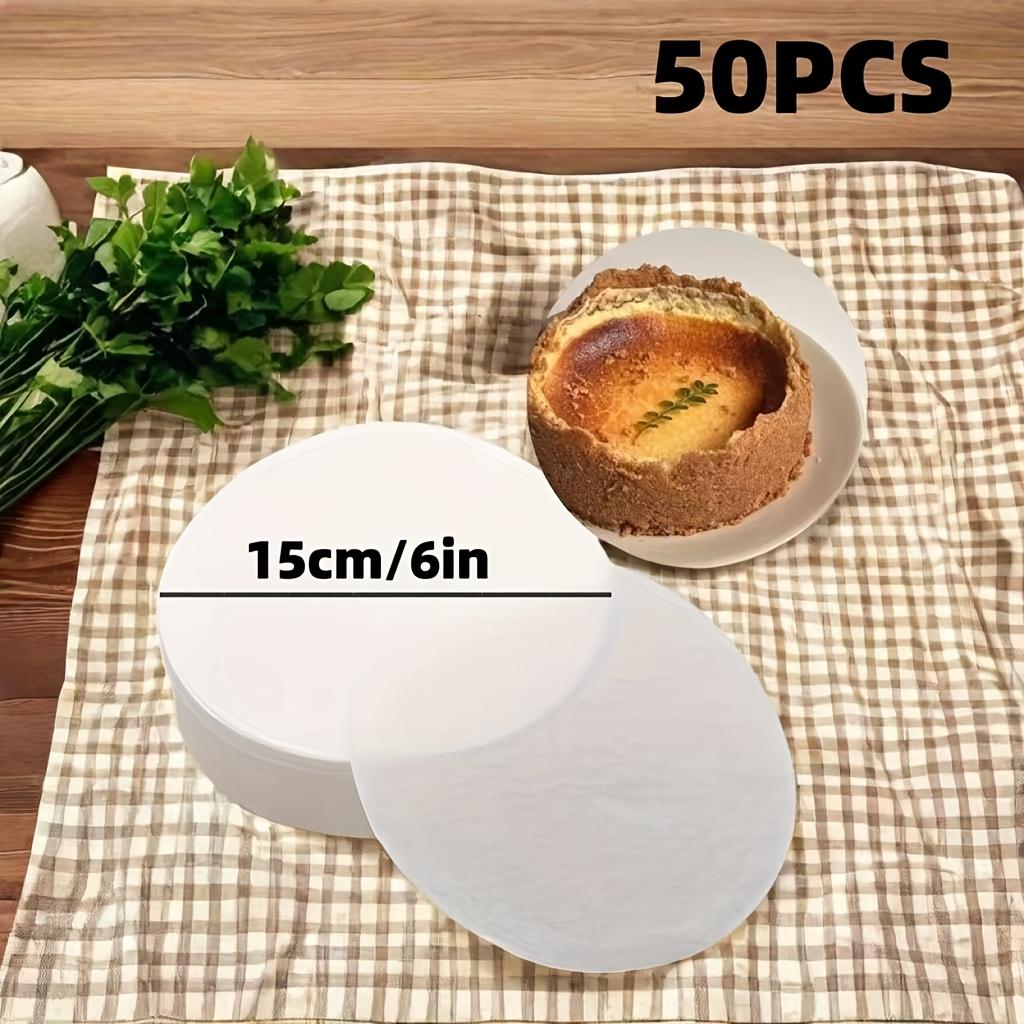 50/100PCS Round Baking Paper (6/8Inch) - Non-Stick Parchment Liners for Air Fryer, Dutch Oven, Chiffon Cake, and Bread Baking