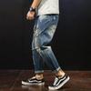Spring Men's Casual Cropped Ripped Jeans