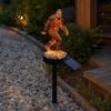 Decoración Temática de Naturaleza Salvaje Luz Solar de Jardín Sasquatch, Luz Estatua con Estaca, Adorno Exterior Impermeable para Camino de Jardín, Patio, Césped, Porche