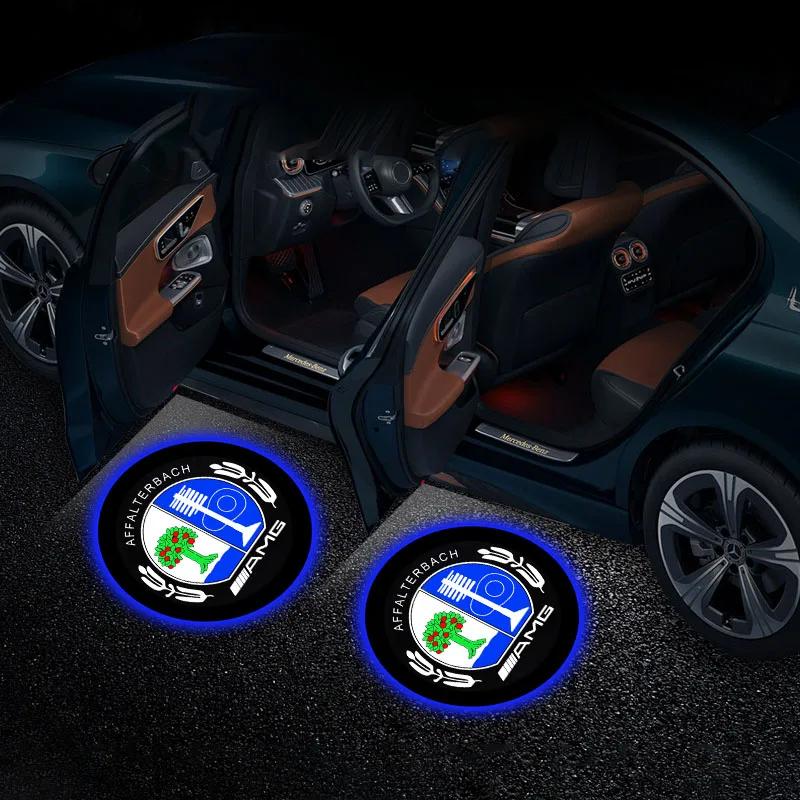 

GLC GLB 2Pcs Led Car Door Welcome Light Logo Projector Accessories for Mercedes Benz AMG CLA CLS W212 W213 W204 W205 W176 X156