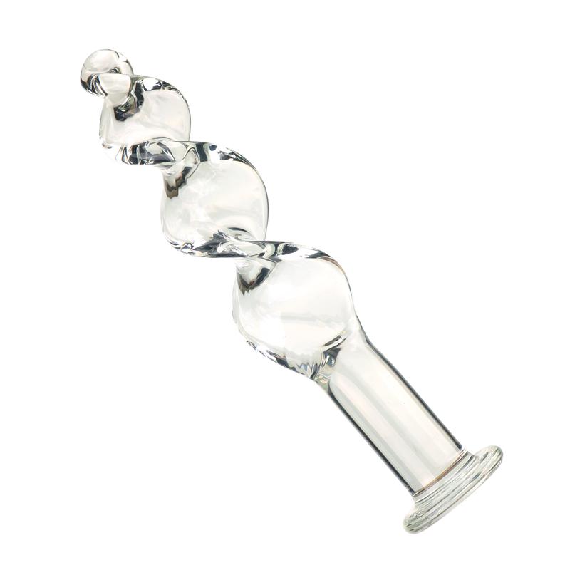 VaHppy Glass anal plugs Pink/Blue 3.2-4cm Coarse thread Anal extension training stimulation Adult sex toys For gay girl Masturba