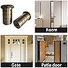 Floor Hole Dust-Proof Cover, Door Bolt Accessories, Safety Sliding Lock Inserts, Spring All Copper Dust-Proof Cover Hardware Cylinder Bolt 2 Pcs
