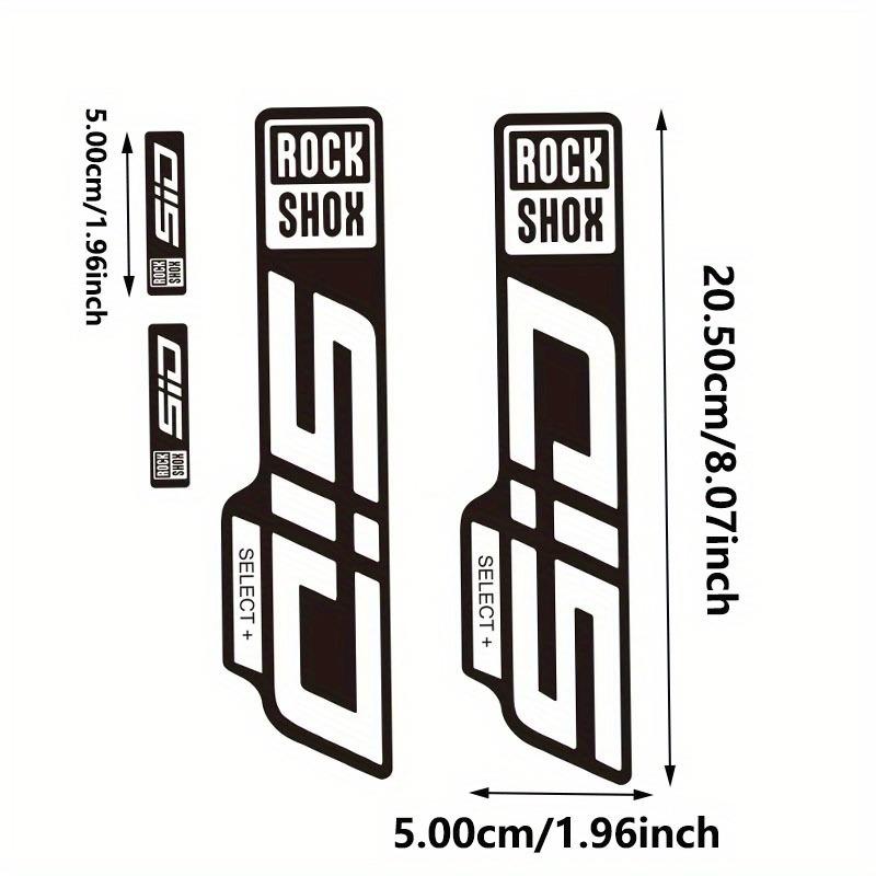4 Bucăți ROCKSHOX SID SELECT + Autocolante Furcă Față - Autocolante Vinil Transparent Design Albastru și Portocaliu Protecție Durabilă Vopsea,