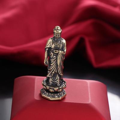 Kreative Reine Messing Lotus Guanyin Statue Lotus Guanyin Tathagata Tathagata Buddha Statue Retro Messing Buddha Skulptur Schreibtisch