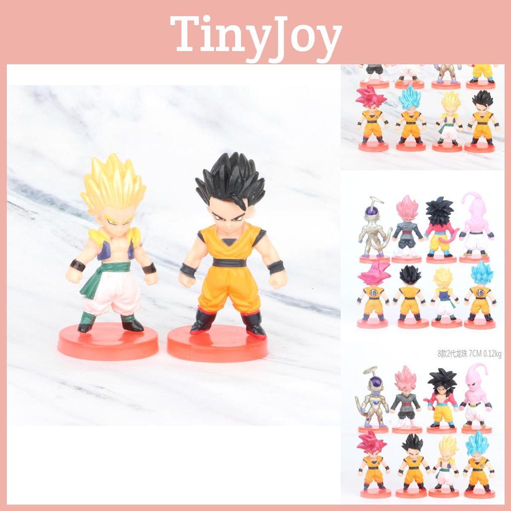 Seven Dragon Fun Ball Pvc Figurine Set Adorable Buu Super Blue Red Black Goku Display