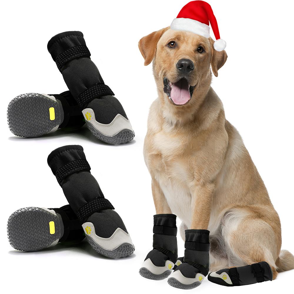 Dog Boots for Large Dogs Waterproof Medium-Sized Dogs Shoes Non-Slip Paw Protector Dog Booties for