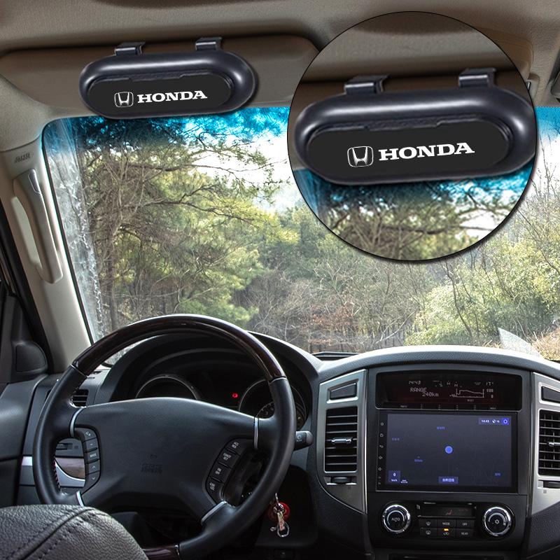 Car Sun Visor Glasses Storage Box Holder Organizer Car Styling for Honda Mugen Power TypeR Jazz City Civic Inspire Accord FIT HRV CRV Odyssey Jade