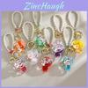 Crystal Color Bead Bear Keychain With Pearl Chain For Kids Gift And Party Favor