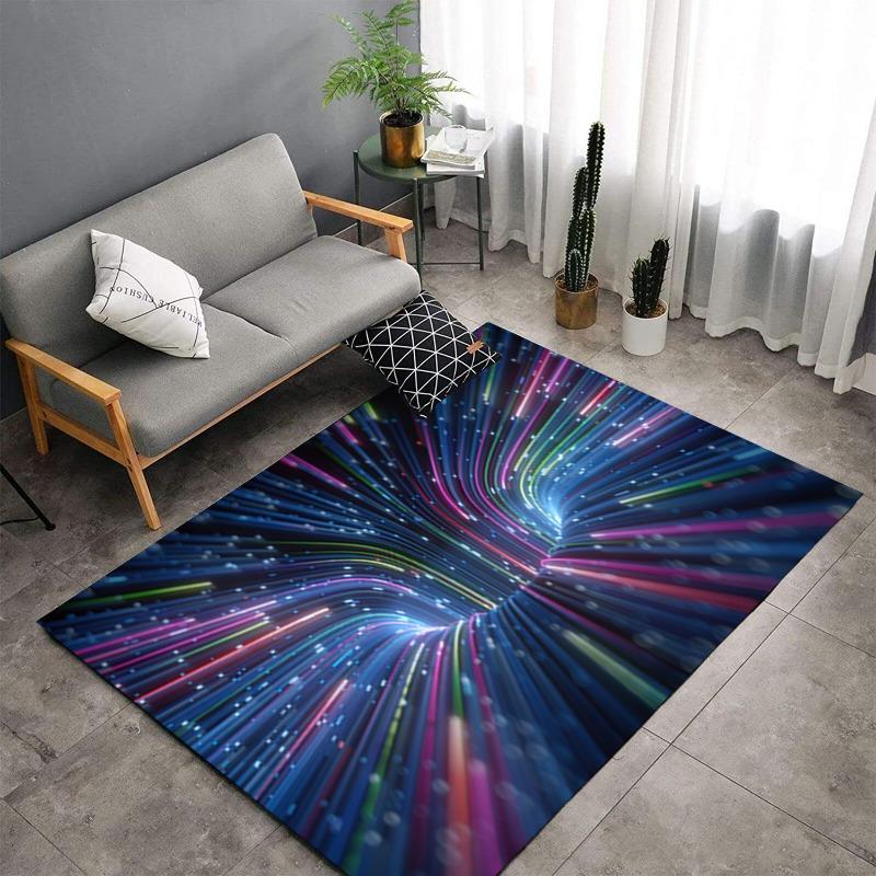 3D Visual Illusion Non-Slip Rug Modern Living Room Carpet Sofa Mat Bedroom Floor Covering Traditional Home Decor Fashion Beauty