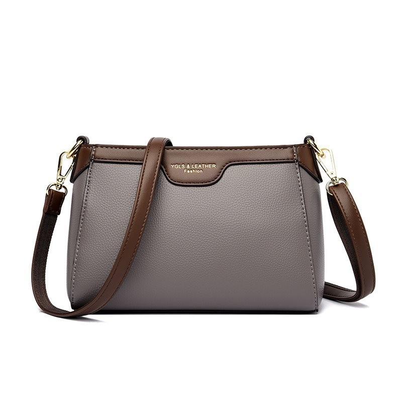 

Stylish Genuine Leather Shoulder Bag For Women In Versatile Colors For Everyday Use темно-серого