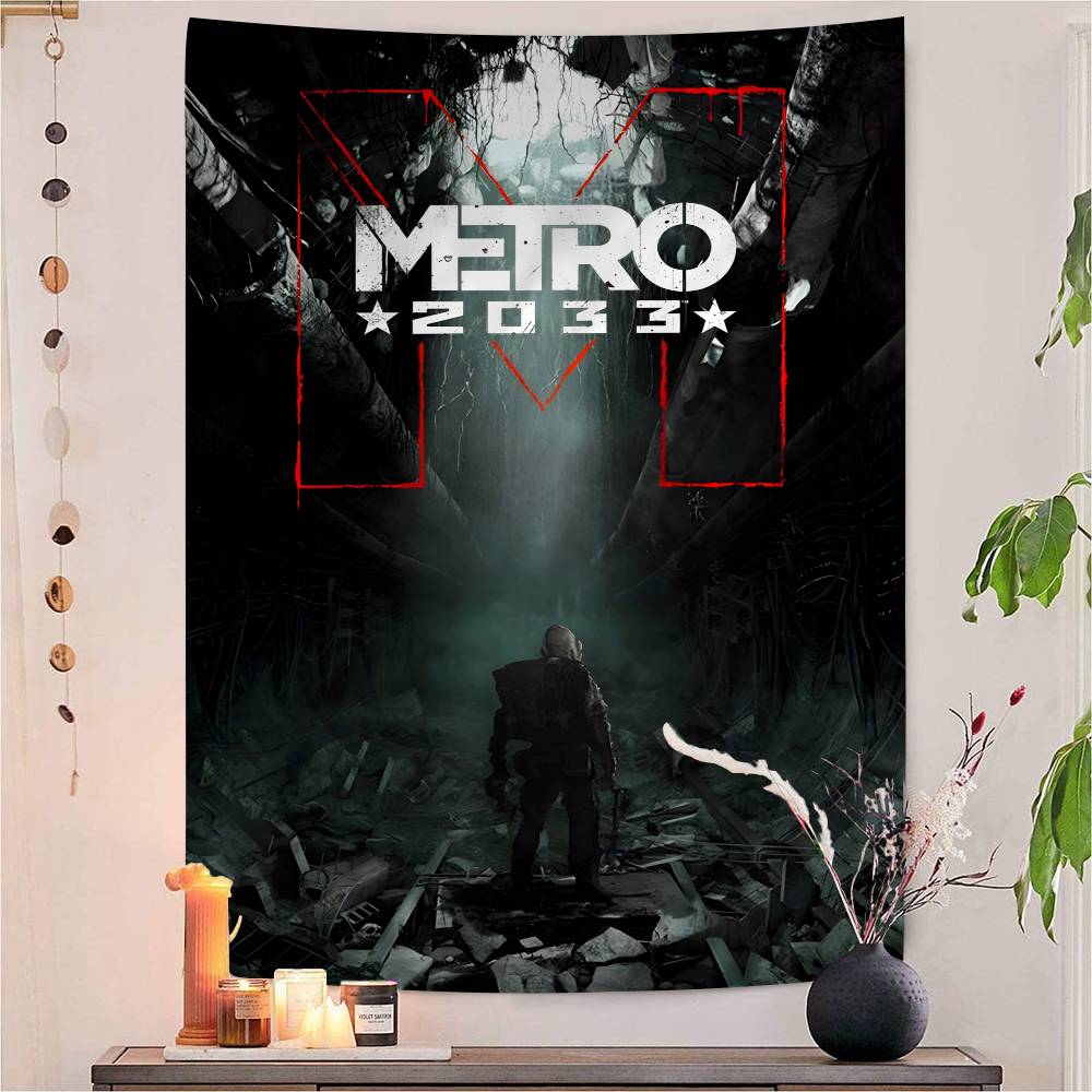 MMetro 2033 Anime Video Game Hanging Bohemian Tapestry Bohemian Wall Tapestries Mandala Kawaii Room Decor