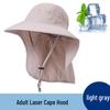 Men's Summer UV Protection Fishing Hat with Large Brim and Full Face Shield