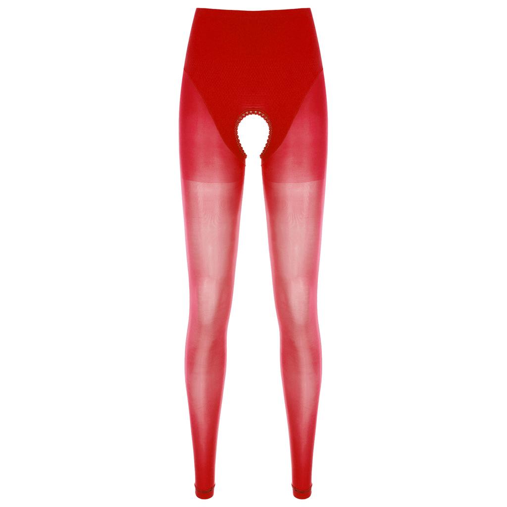 Ladies See Through High Waist Skinny Pants Open Crotch or Regular Stockings Honeymoon Gift