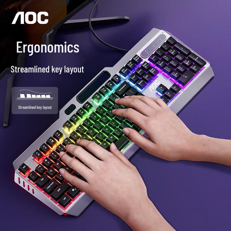 AOC KB122 Wired Backlit Mechanical Feel Keyboard