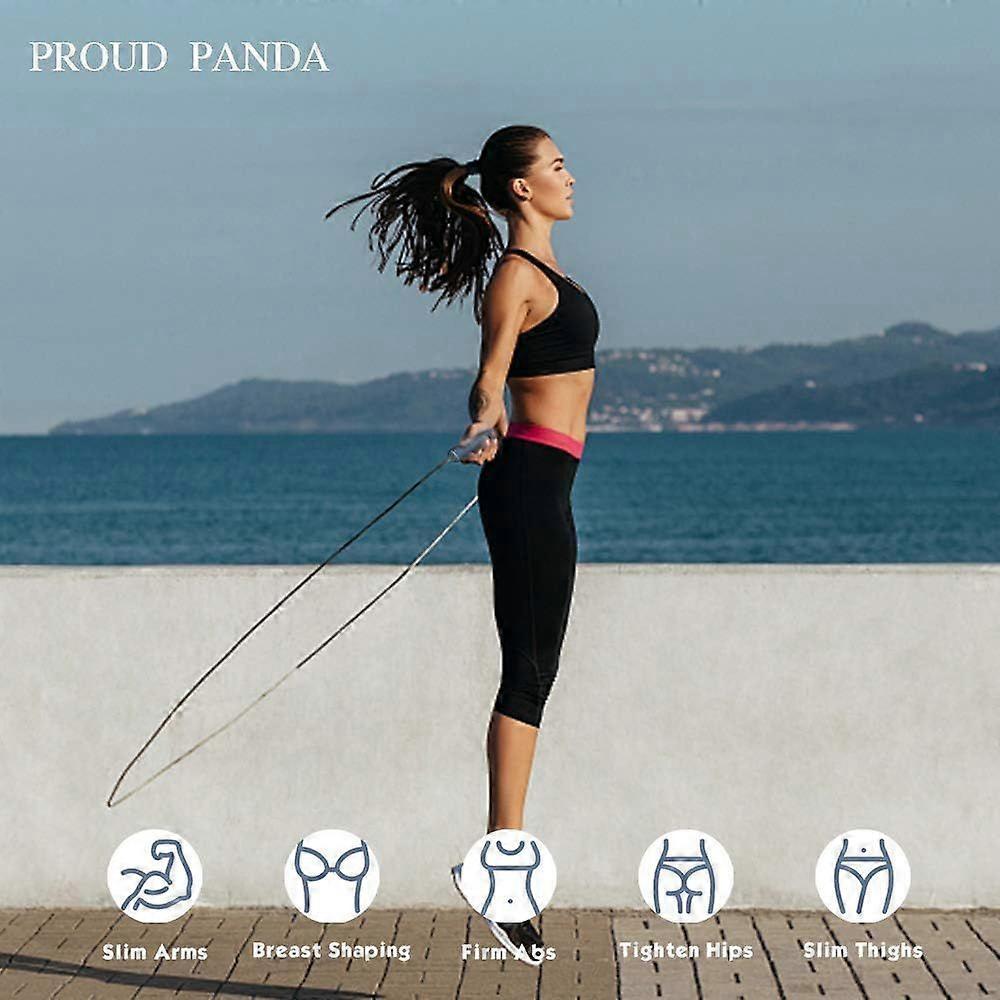 Weighted Jump Rope Workout - 1LB Professional Jump Rope with Adjustable Length, Silicone Comfort Grip, Heavy Duty Skipping Rope for Adult Fitness Wome