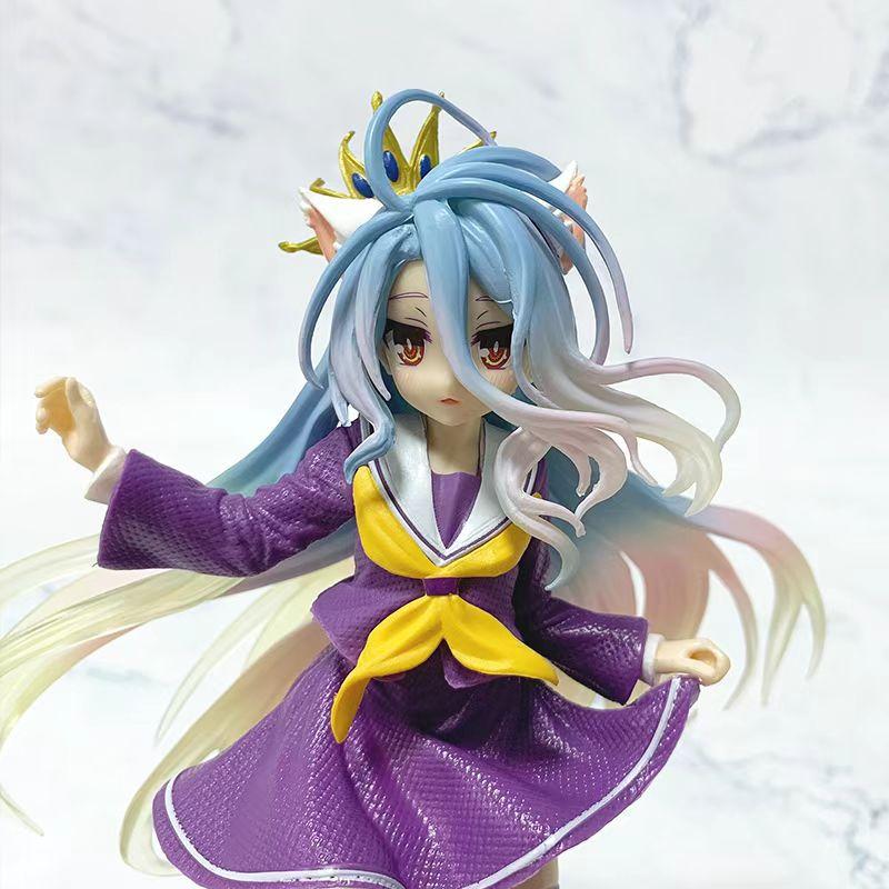 No Game No Life 18cm Shiro Children's Toys, Action Characters, Gifts, Decorations, Collectibles, Models