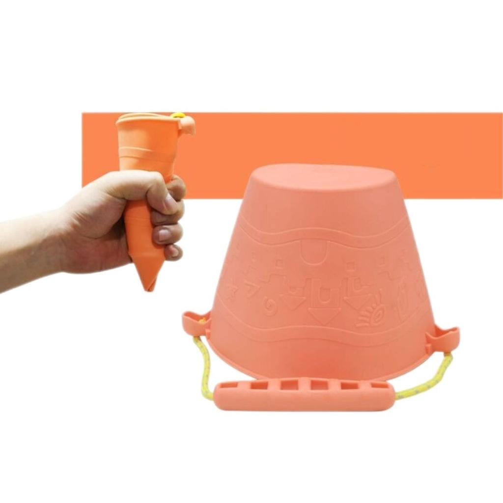 Rubber Sandbox Bucket - Peach