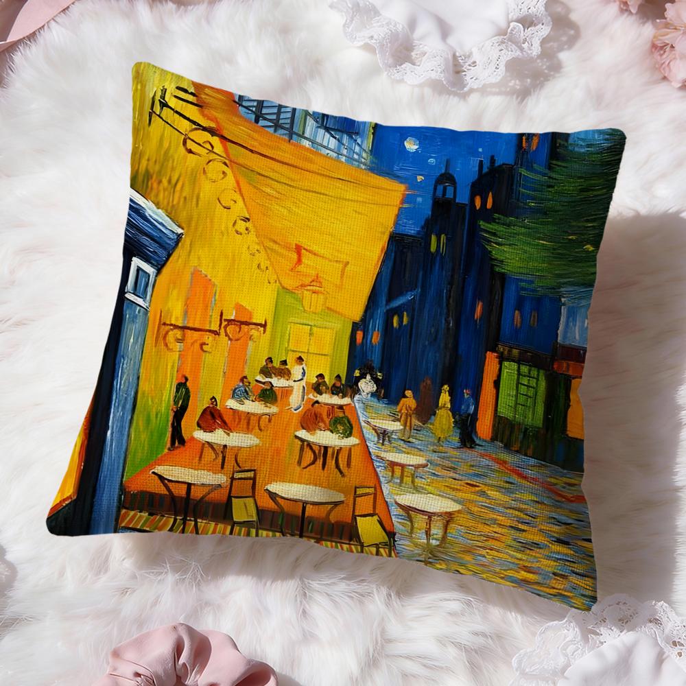 Paintings VVincent van GoghS Cushion Cover Premium Comfort Reversible Pillow Cove -Two in One Design for Any Room & Car Interior