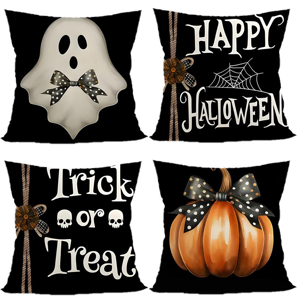 Halloween Pillowcase Pumpkin Skull Funny Ghost Cushion Cover Sofa Living Room Decoration Pillow