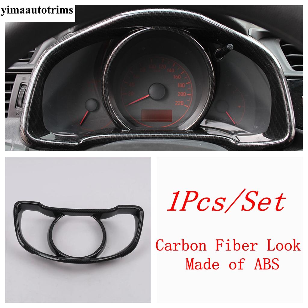 Carbon Fiber Dashboard Frame / Door Speaker / Gear Shift Panel / Window Lift Cover Trim Accessories For Honda FIT JAZZ 2014-
