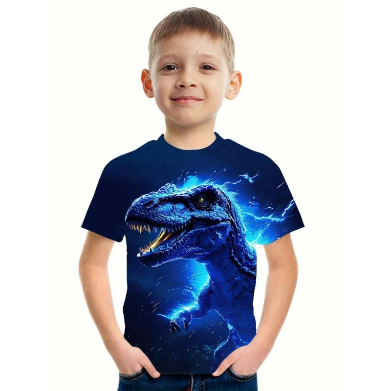 Ubrania Dziecięce Chłopięce Halloween Rekin Dynia Nadruk Chłopięcy T-shirt Krótki Rękaw Kreskówkowy Graficzny T-shirty O-Neck Odzież Dziecięca