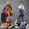 Anime Figure NARUTO Platform Scroll Uzumaki Naruto Uchiha Sasuke Large Size Model Desktop Ornaments Children's Gifts Collection
