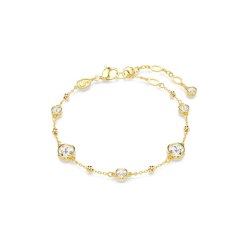 Swarovski Bezel-set Crystal Imber Gold Tone Bracelet Women s Gold 5680094 золотой