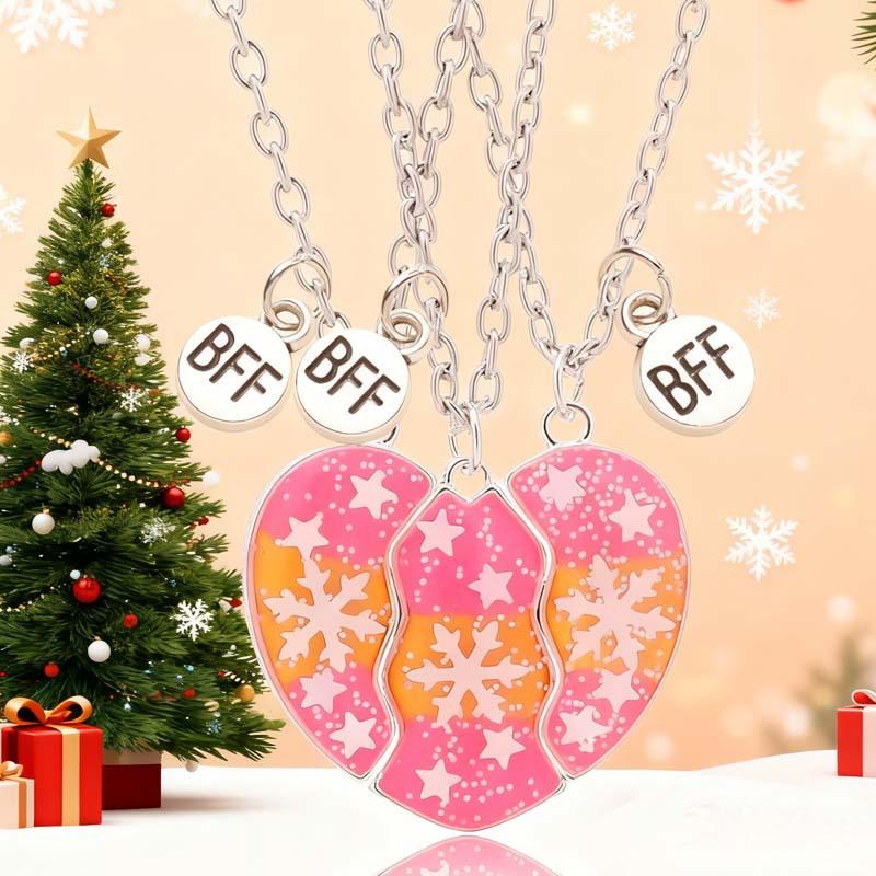 Fashion Best Friends Honey Love Couple Pendant Necklace Chain Choke Broken Heart BFF Good Friendship Jewelry Gift