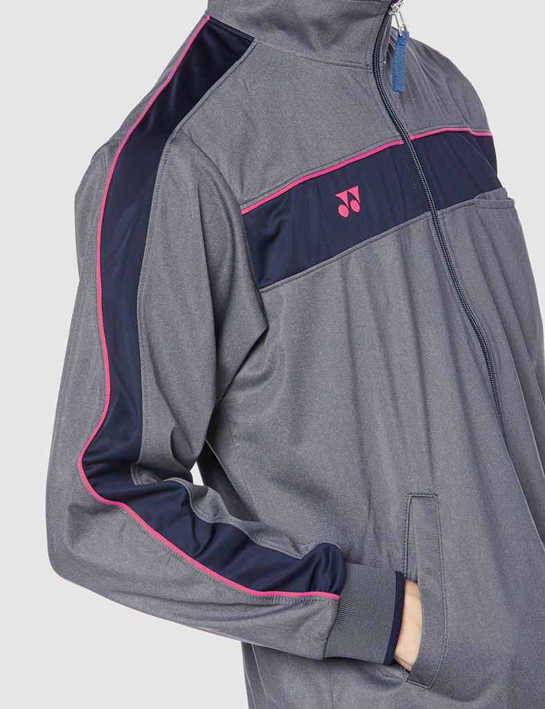 Kiraku Lightweight Compact Windproof Jacket CY104 11 Gray Moku X Pink Japan M To Japanese Size [Yonex] (equivalent M)