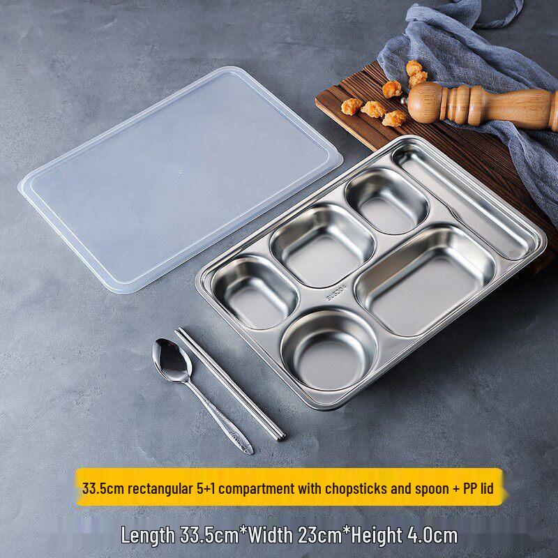 304 Stainless Steel Compartmented Cafeteria Tray