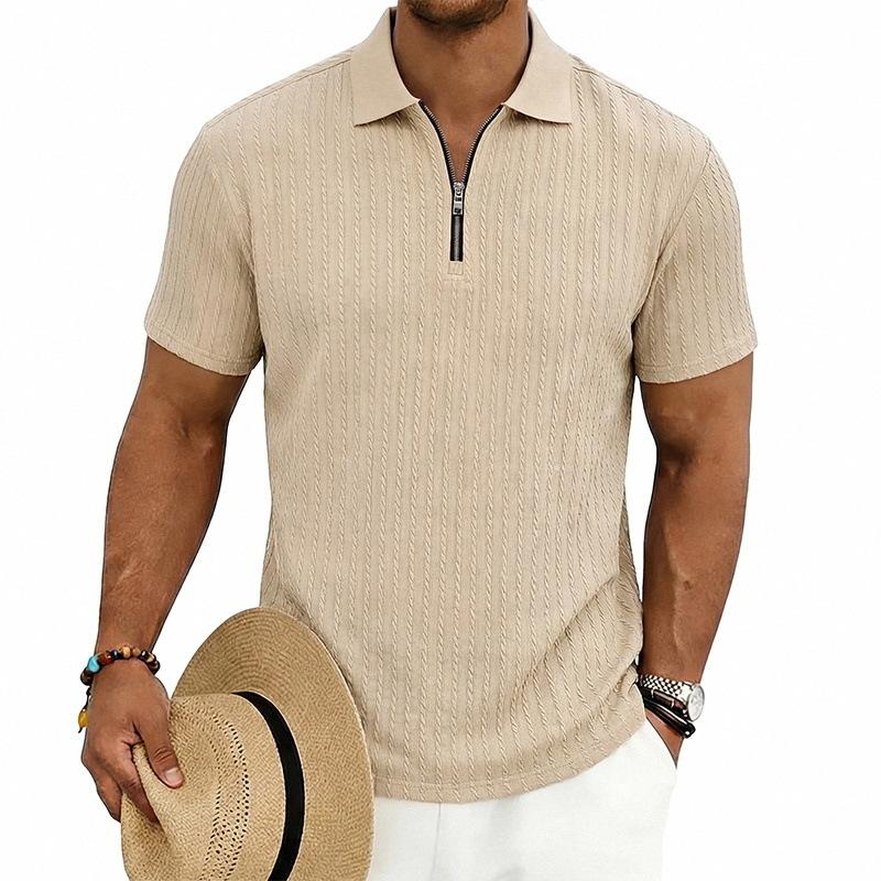 Men s summer casual polo shirts; plain, casual, minimalist T-shirts S хаки