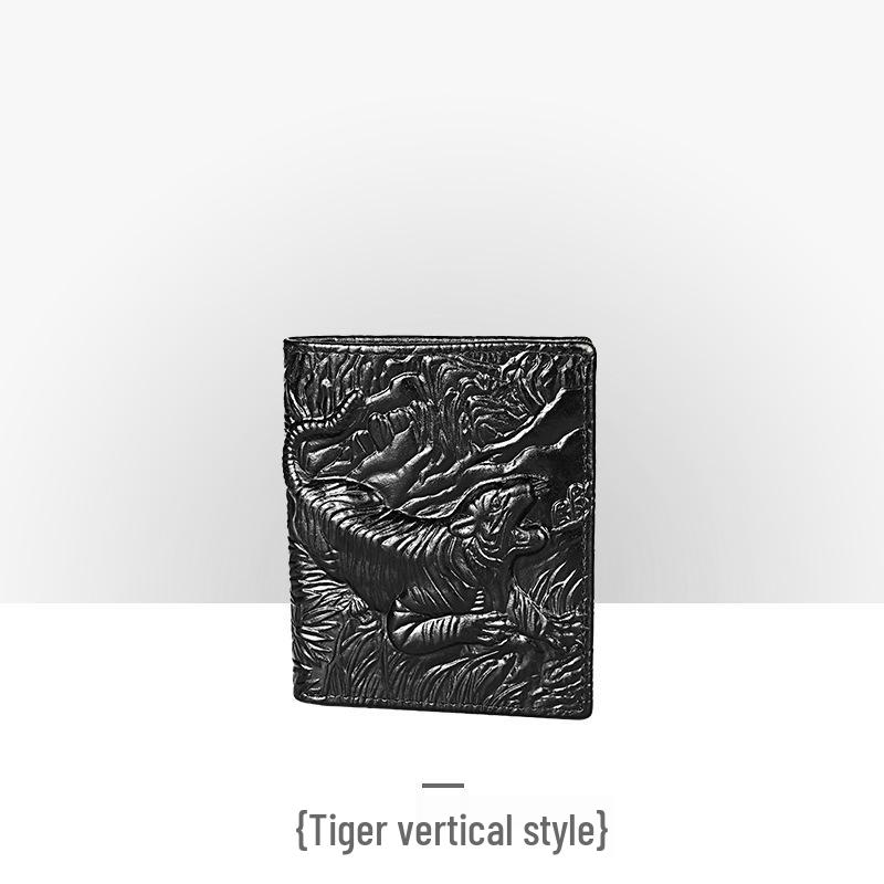 Carteira Masculina Retro em Couro Embossado – Padrão Crocodilo Longo com Vários Compartimentos para Cartões e Porta-Moedas.