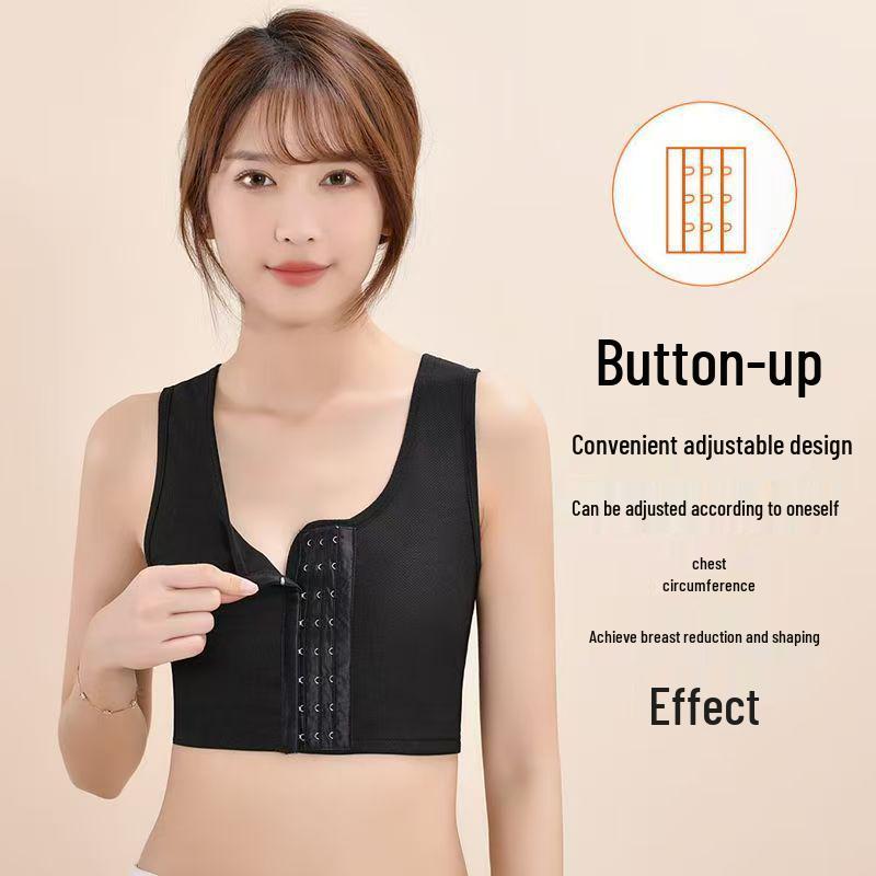 

Adjustable Sports Chest Binder Vest for a Flatter Look XL (57-65 kg) чорний