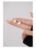 Banyan Tree S925 Silver Brushed Geometric Cutaway Round Earrings for Women - Sweet Cool Style
