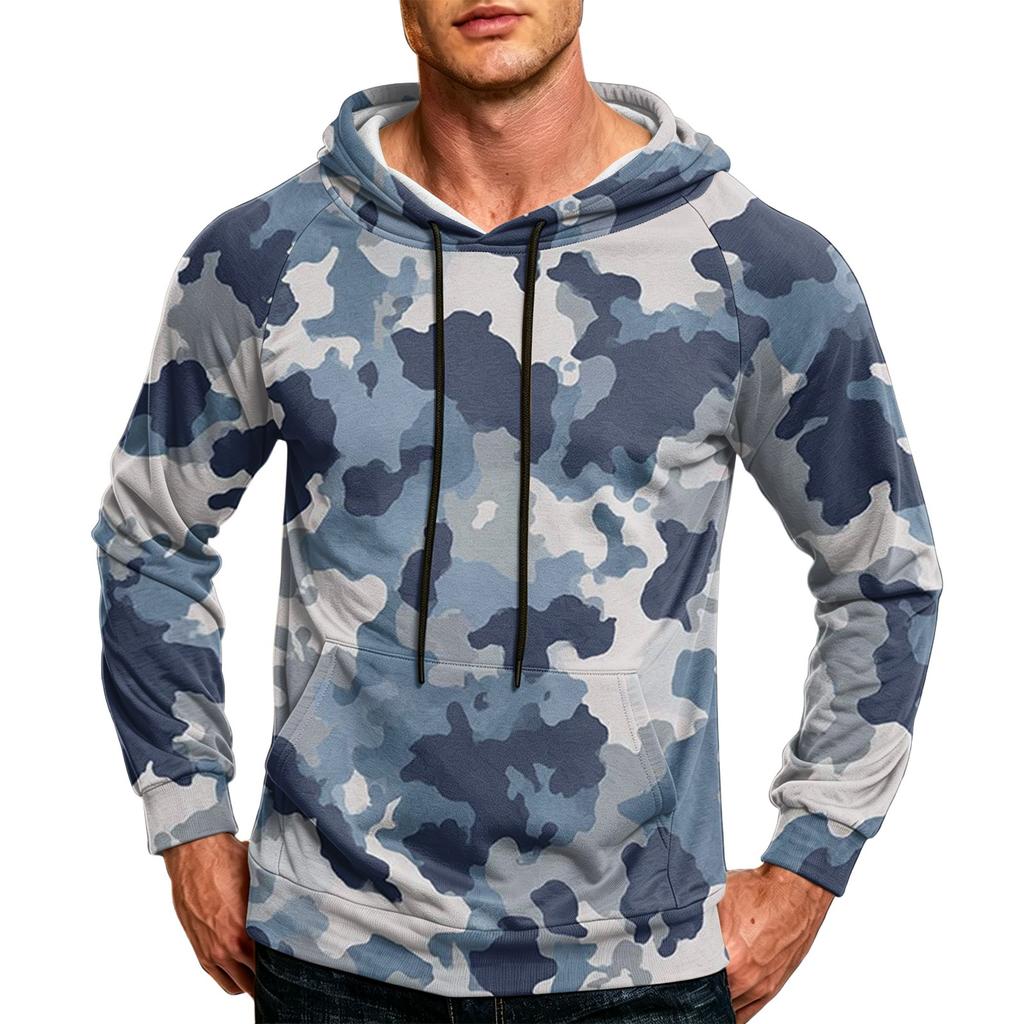 Herren-Hoodie in Farbe, lockere Passform, mit Tasche und Kordelzug
