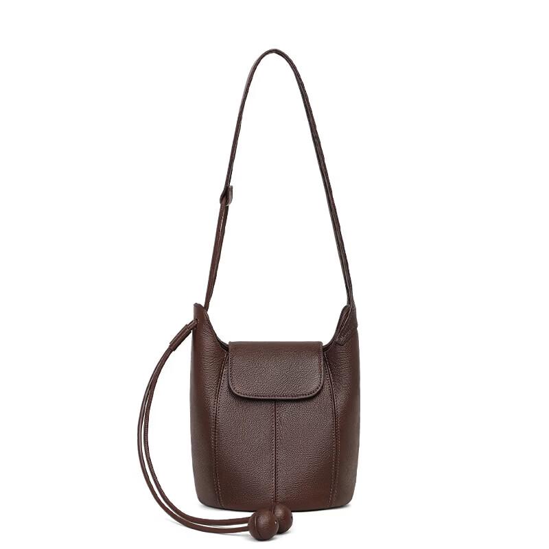 Viney Women's Leather Bucket Crossbody Bag