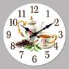 1 Stück Wanduhr im Teetassen-Stil, stille Uhr, moderne runde dekorative Wanduhr, geeignet für Wohnzimmer, Schlafzimmer, Zimmer de