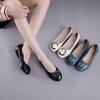 New casual flat-soled soft leather single shoes women's soft-soled non-slip comfortable leather shoes women's shoes driving dancing shoes mother shoes