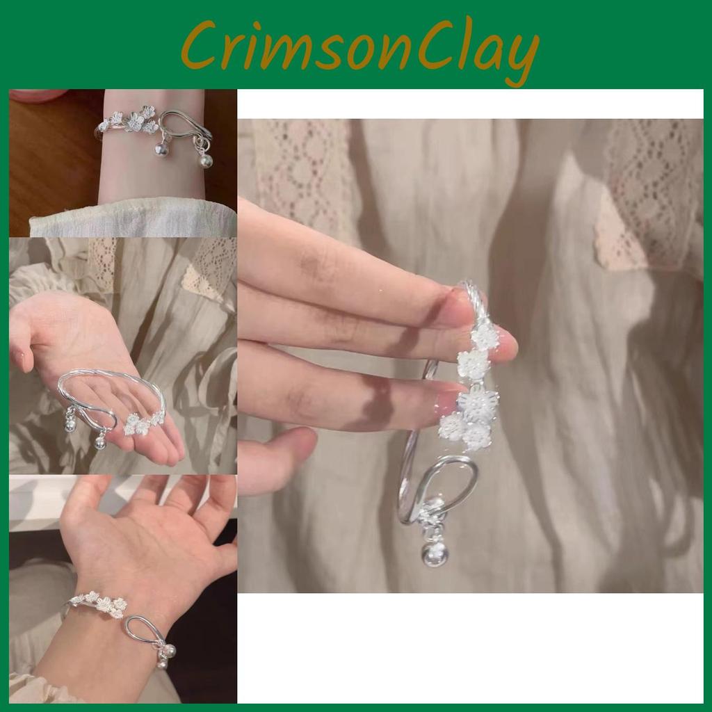 Gorgeous Of Lily The Valley Floral Bracelet Adjustable Open End Chic Womens Jewelry