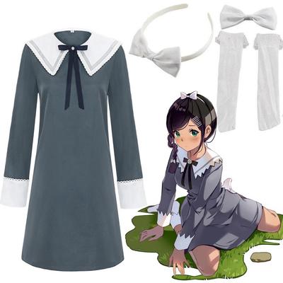 WONDER EGG PRIORITY Cosplay Neiru Aonuma Costume Anime Kawaii Dresses Dark Gray Lolita Dress Women Girls Uniform Set Halloween Carnival Clothes