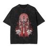 Devil May Cry Dante Manga Washed TShirt DMC Graphic Print TShirts for Men Women Clothing Cotton Oversized Short Sleeve Tees