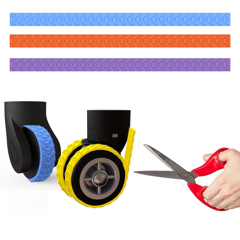 Kesilebilir Sessiz Tekerlek Silikon Koruyucu Kılıf - Valizler ve Sandalyeler İçin Aşınmaya Dayanıklı Ses Azaltma