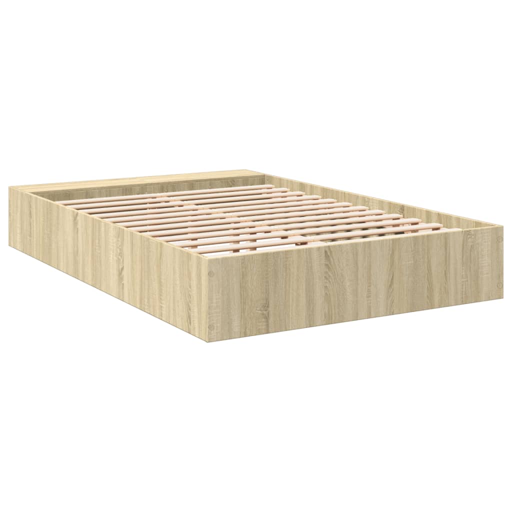 Bed Frame Sonoma Oak 120 X 190 Cm Particleboard