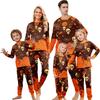 Family Matching Halloween Printed Pajama Set Long Sleeve Top and Pants
