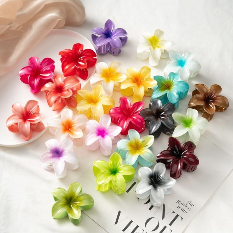 2/5Pcs Gradient Hair Clips New Flower Hair Claws Small Size Fashion Headwear Hairpin Crab Barrette Hair Accessories for Women