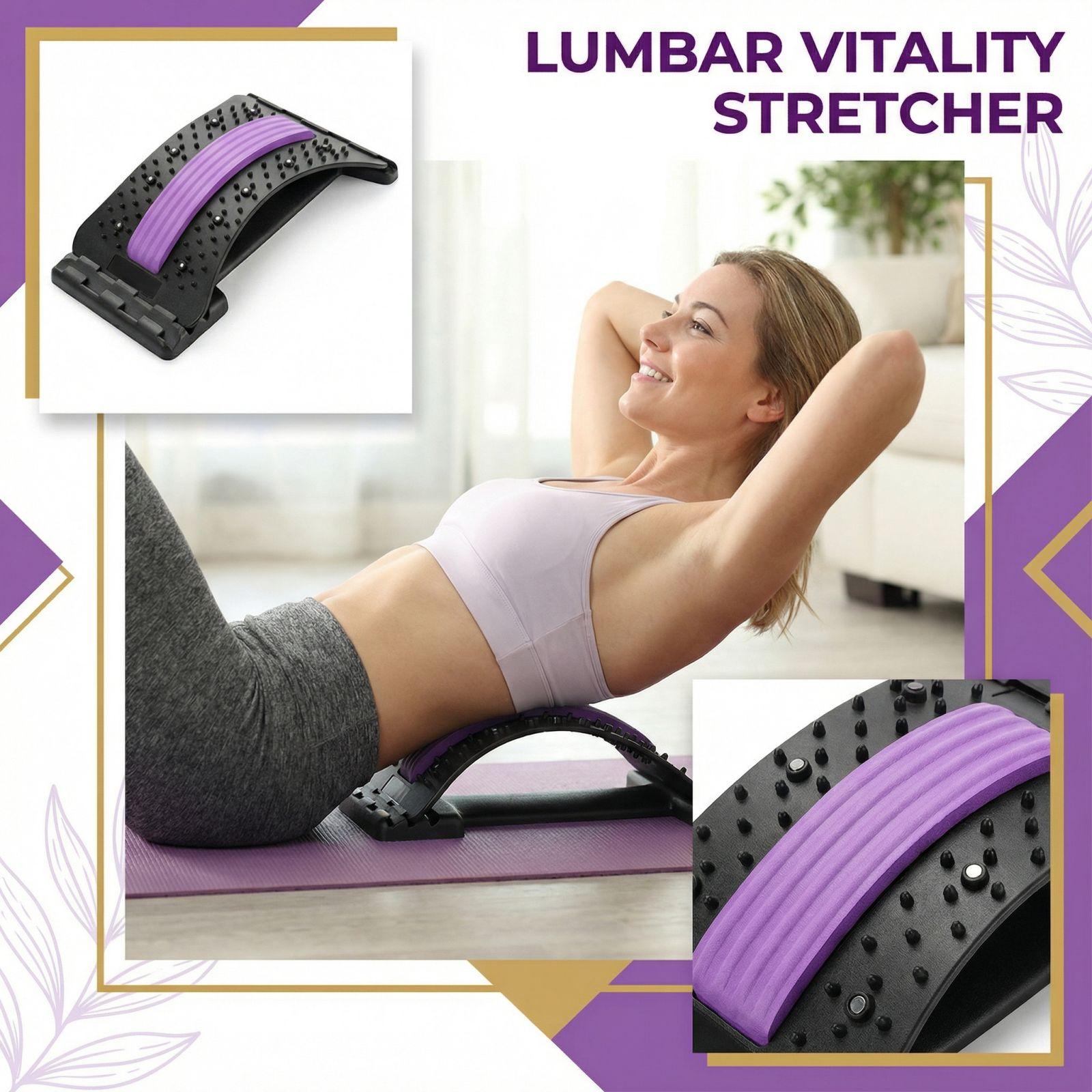 Lumbar Spine Soother, Lumbar Protrusion Traction Device, Lumbar Pain Cushion, Lumbar Spine Stretching Exercise Massage фиолетовый